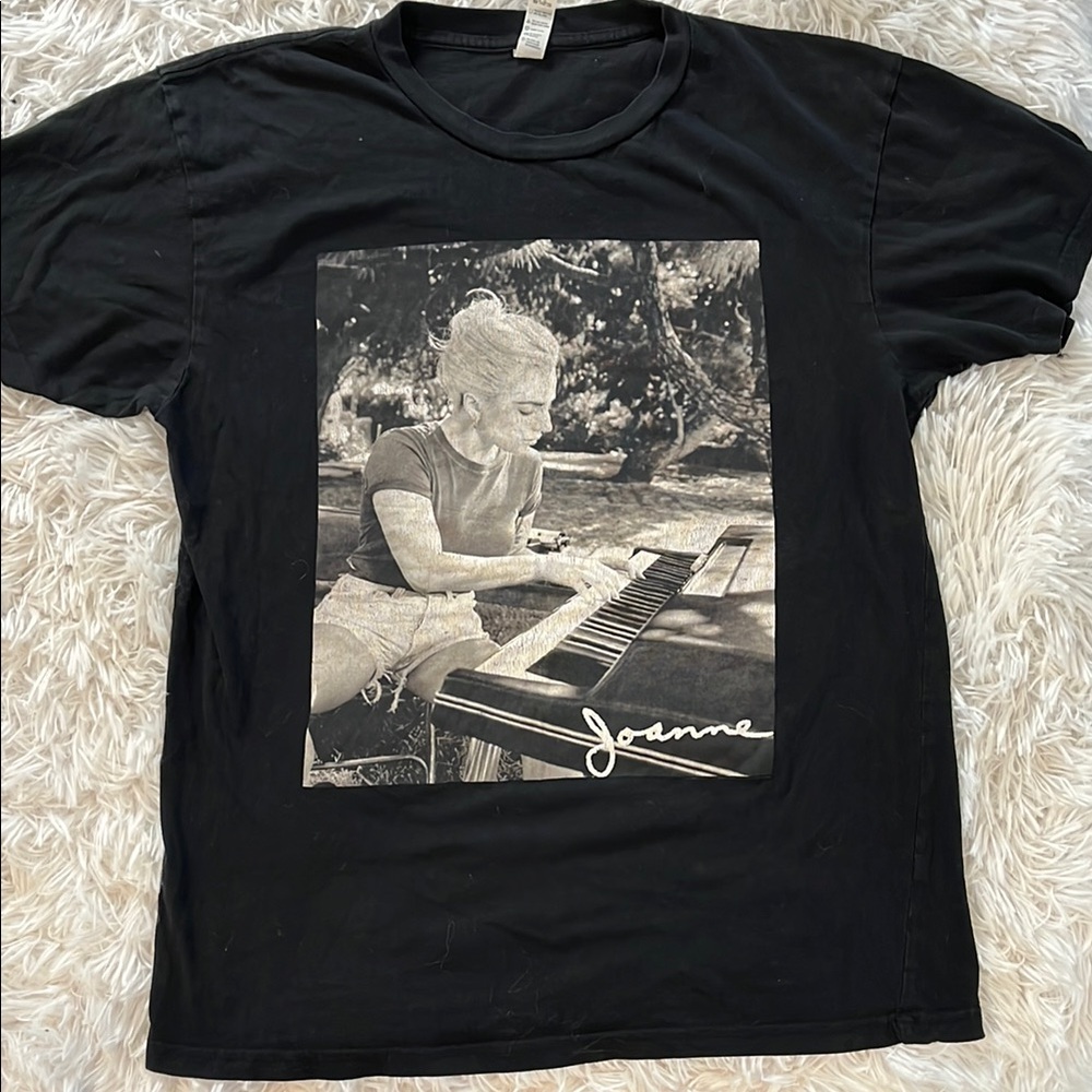 LADY GAGA Joanne PIANO OFFICIAL MERCH BAND CONCERT MUSIC T-SHIRT Medium